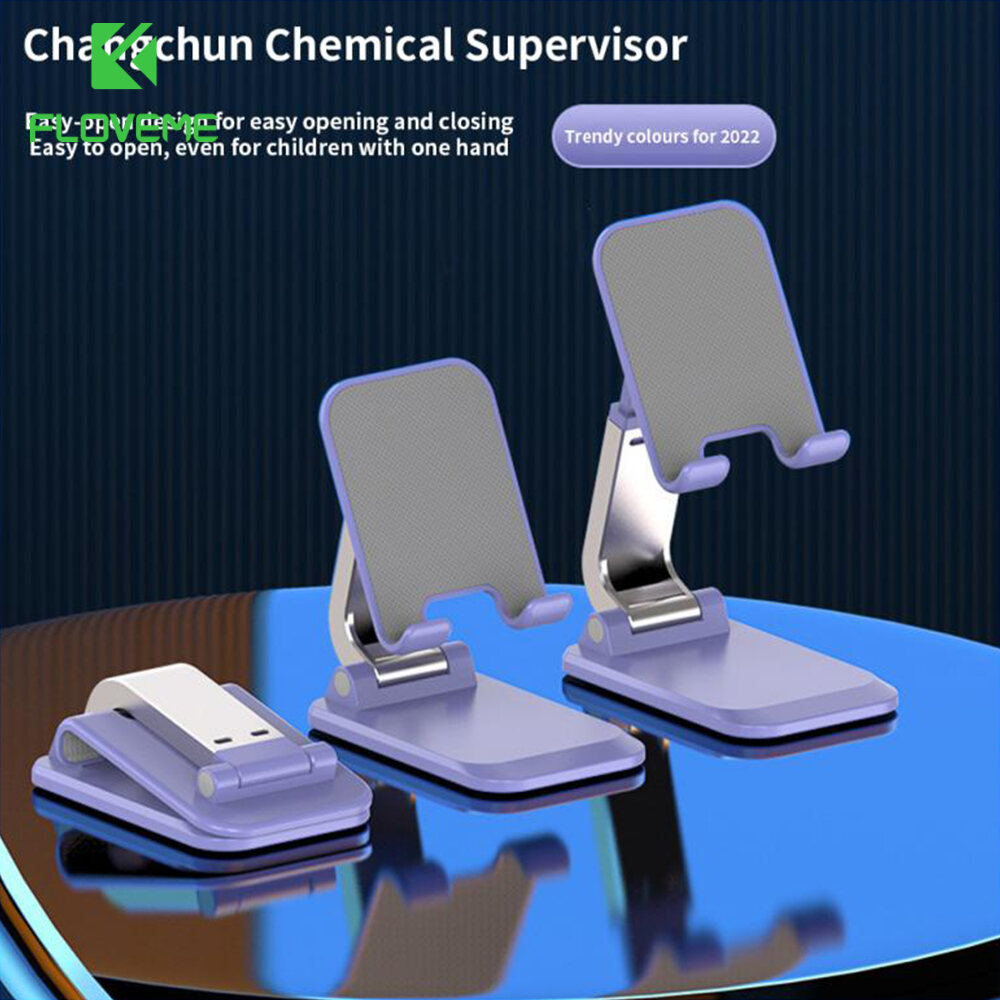 FLOVEME Aluminum Alloy Mobile Phone Bracket Universal Anti-slip Phone Stand Metal Desktop Bracket For Cellphone Tablet Folding Phone Holder