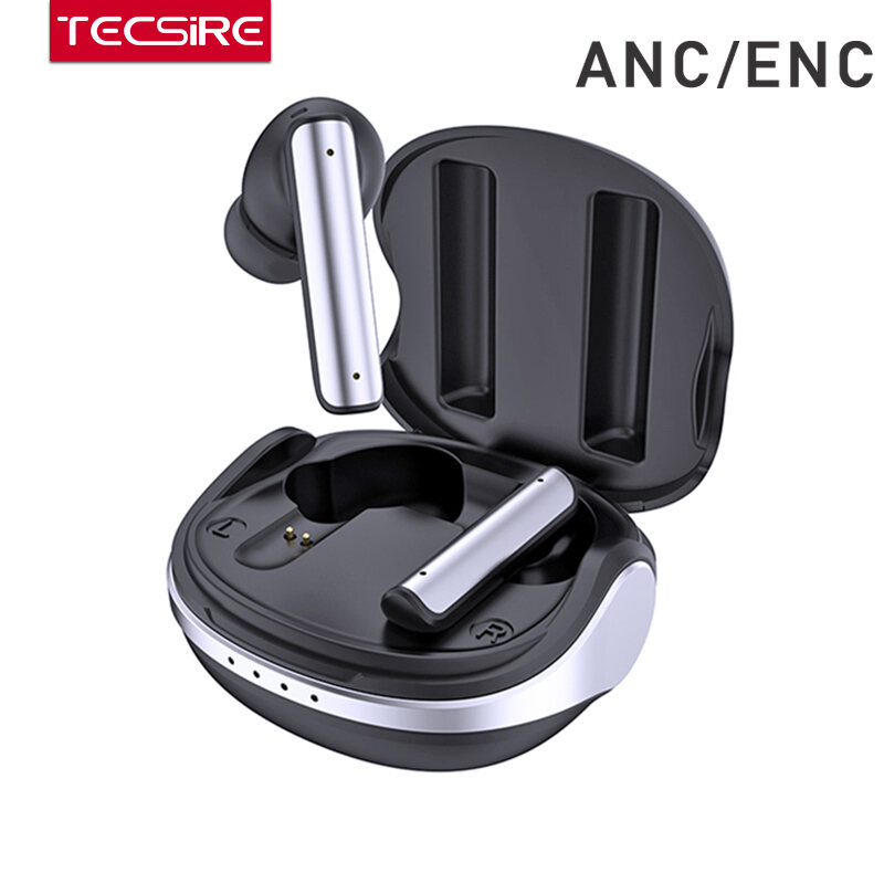 TECSIRE P60 Pro Bluetooth headset Wireless Earphone ANC ENC Noise Cancelling Hifi Bass Earbuds Stereo Dual Microphone Water Resistance