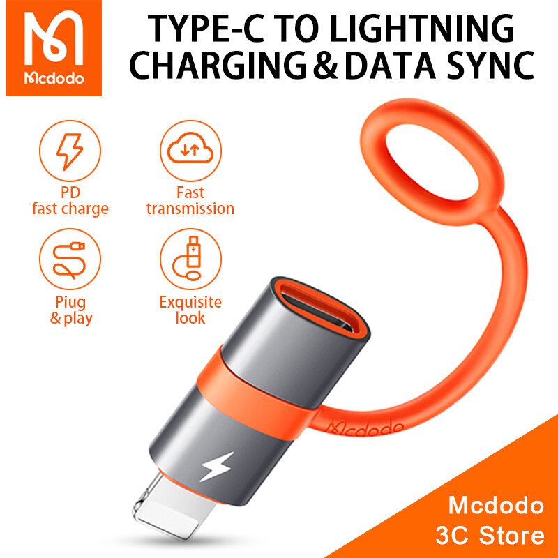 Mcdodo USB Type C to iphone Lightning PD Adapter Converter 3A Charge for Compatible with iphone 13 12 11 Pro Max XR Xs Max 8 7 6 Data Transmission Adapter