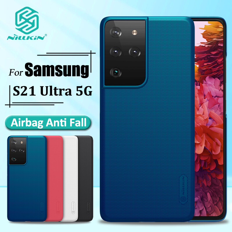 Nillkin Hard Casing for Samsung Galaxy S21 Ultra 5G Phone Case ,  Super Frosted Shield PC Shockproof Back Cover Cases