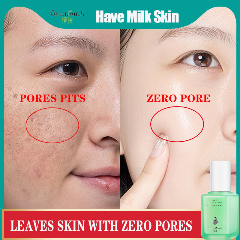 【Greentouch】The pore essence used for facial moisturizing can dilute fine lines, refreshing and translucent skin care products to enhance and tighten pores, reduce wrinkles and improve roughness green