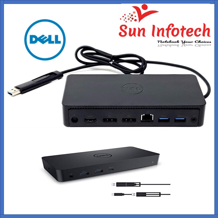 Dell Universal Dock - D6000 - Docking station (USB-C / USB 3.0), connect up to three 4K displays and charge a USB-C laptop up to 65W simultaneously [Used]