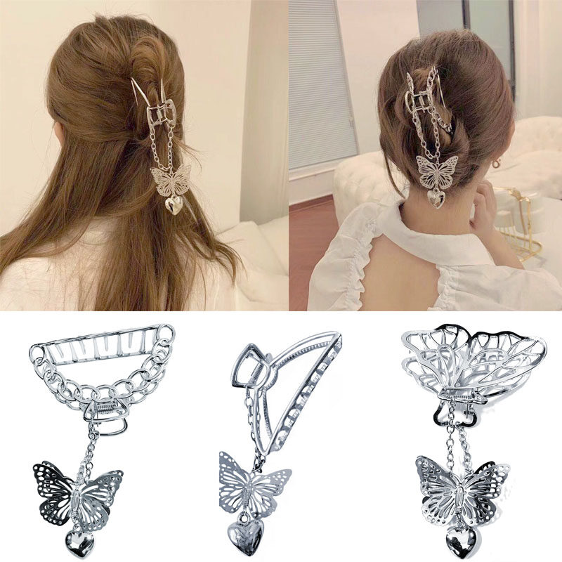 FAITOLAGI Newly Hot Women Metal Claw Clips With Pendant Korean Style Women Fashion Hair Accrssoreis