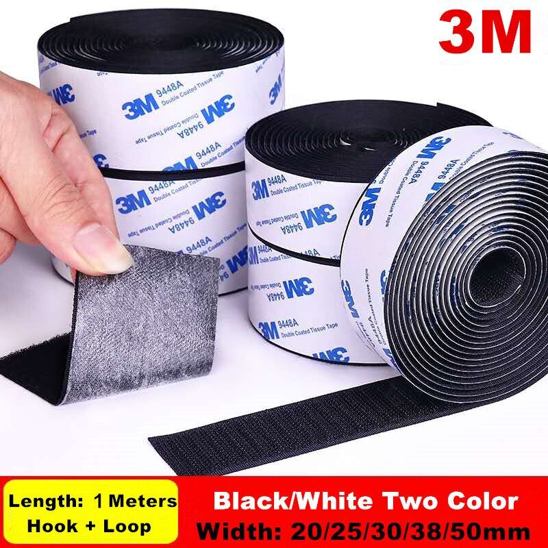20/25/30/38/50mm 1M Strong Self adhesive Fastener Tape nylon Hooks and Loops sticker velcros adhesive 3M Glue Magic for DIY