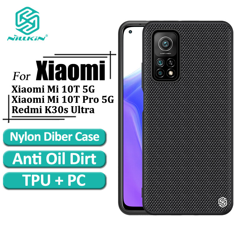 Nillkin for Xiaomi Mi 10T / Mi 10T Pro 5G / Redmi K30S Ultra Case, Textured Cases TPU+PC Durable Non-slip Thin and Light Nylon Fiber Back Cover