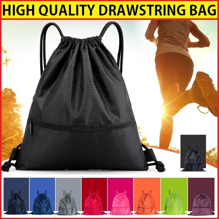 Waterproof Drawstring Bag Sports Backpack Haversack Travel Bags Shoe Bag Basketball Compact Lightweight