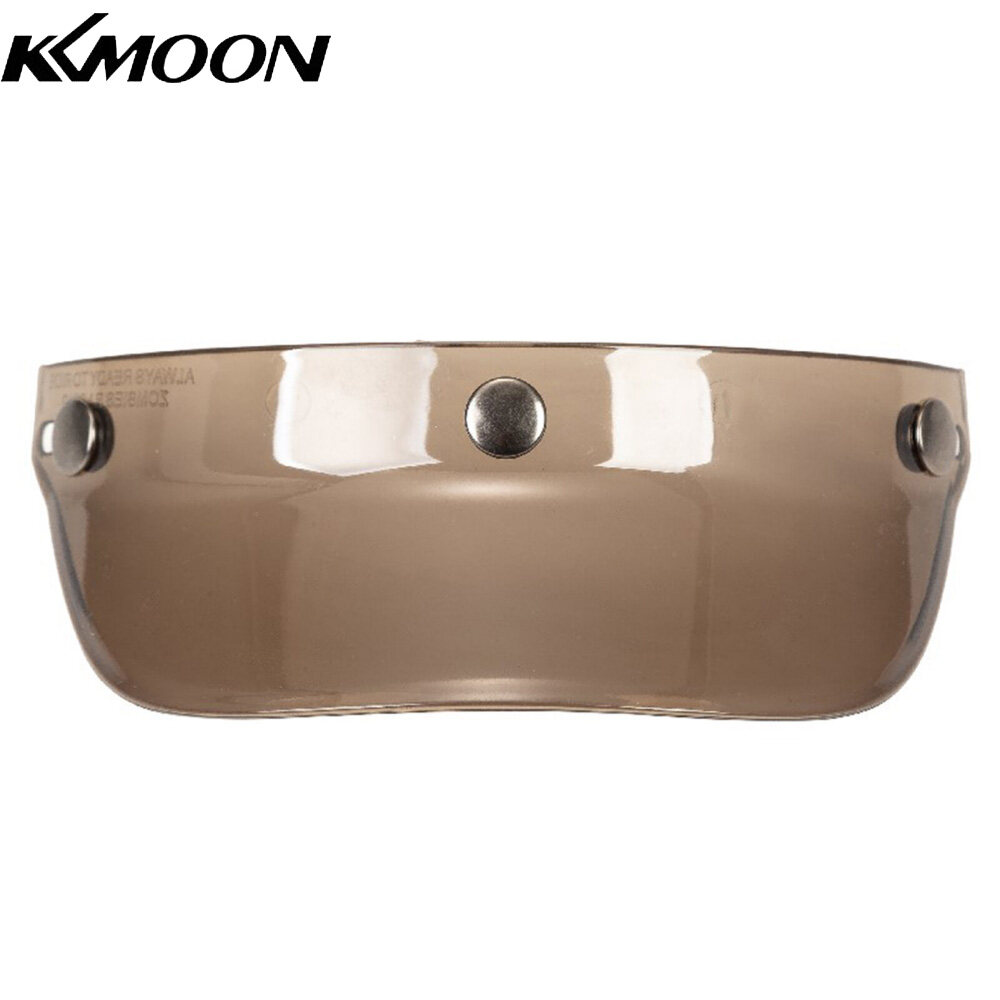 KKmoon Universal 3 Snap-Button Visor Flip Up Wind Shield for Open Face Motorcycle Helmet