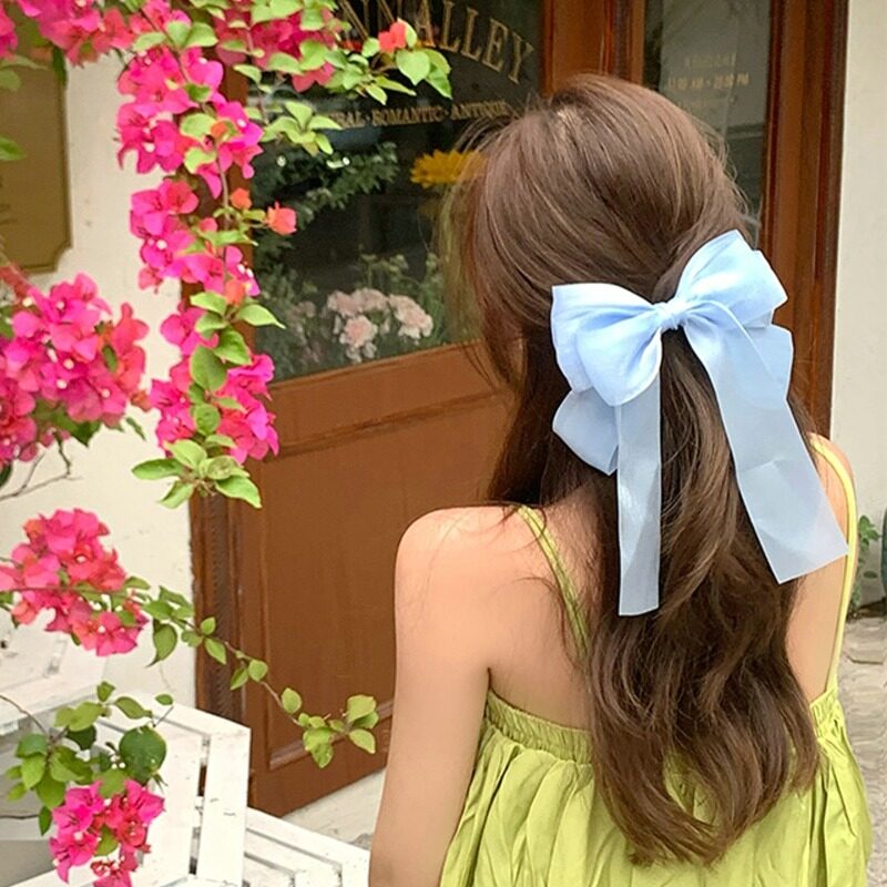 MJartoria Korean Women Drape Ribbon Bowknot Hair Clip Hair Styling Tools Women Girls Hair Accessories