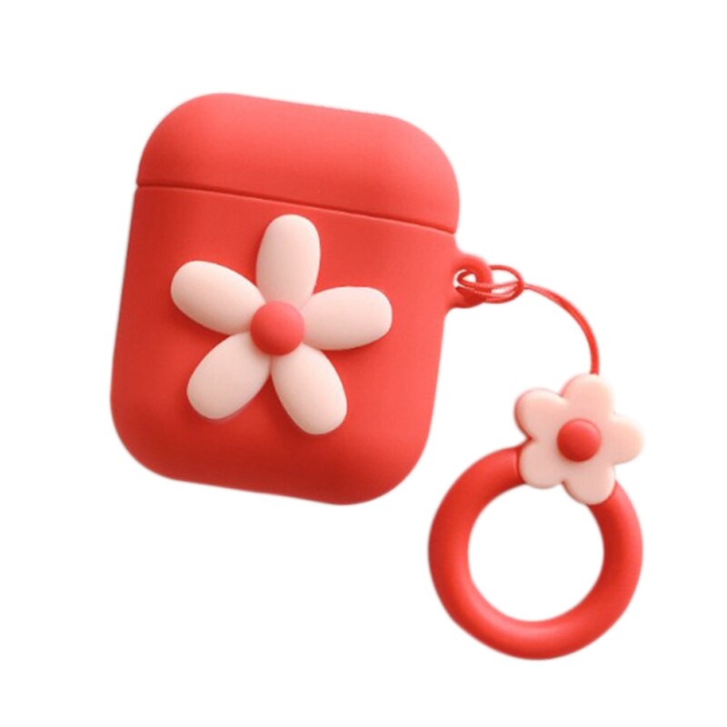 Wireless Earphones Shockproof Little Flower Silicone Protective Case,for Apple AirPods 1/2 Headset
