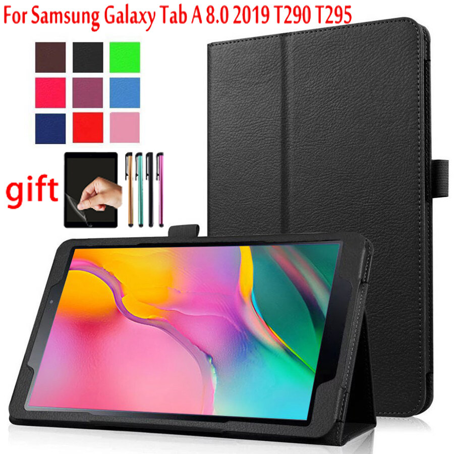 For Samsung Galaxy Tab A 8.0 T290 T295 T297 2019 SM-T290 Case Tablet cover Flip Stand Tab A 8 Leather Smart Protector cover+pen