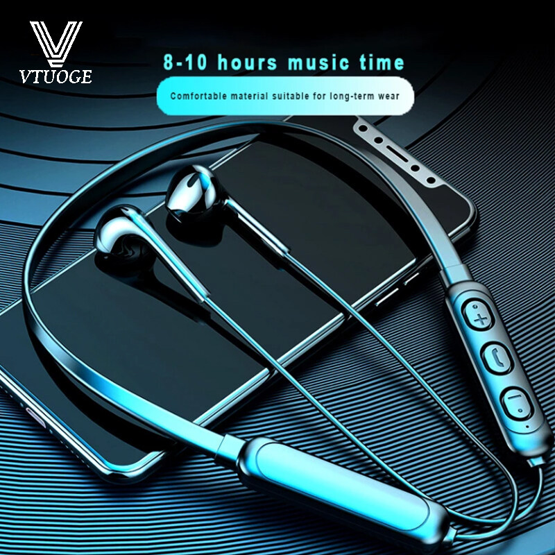 VTUOGE Bluetooth Earphones Headset with microphone Headphones Wireless Sports Headset Bass Nosice Cancelling Earbuds Music Earpieces for xiaomi