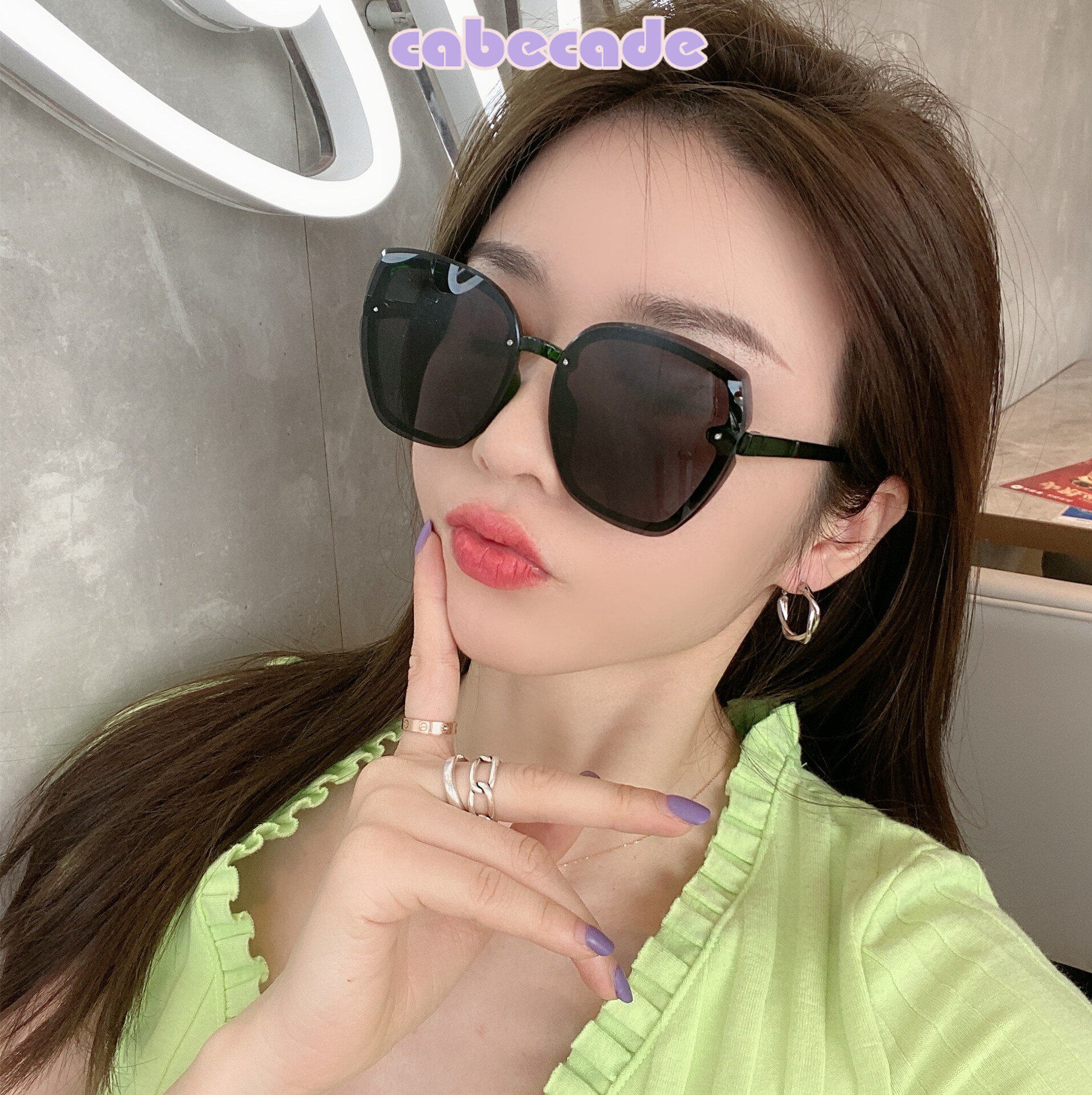 cabecade 2022 new ultra-light rimless sunglasses anti-UV sunglasses