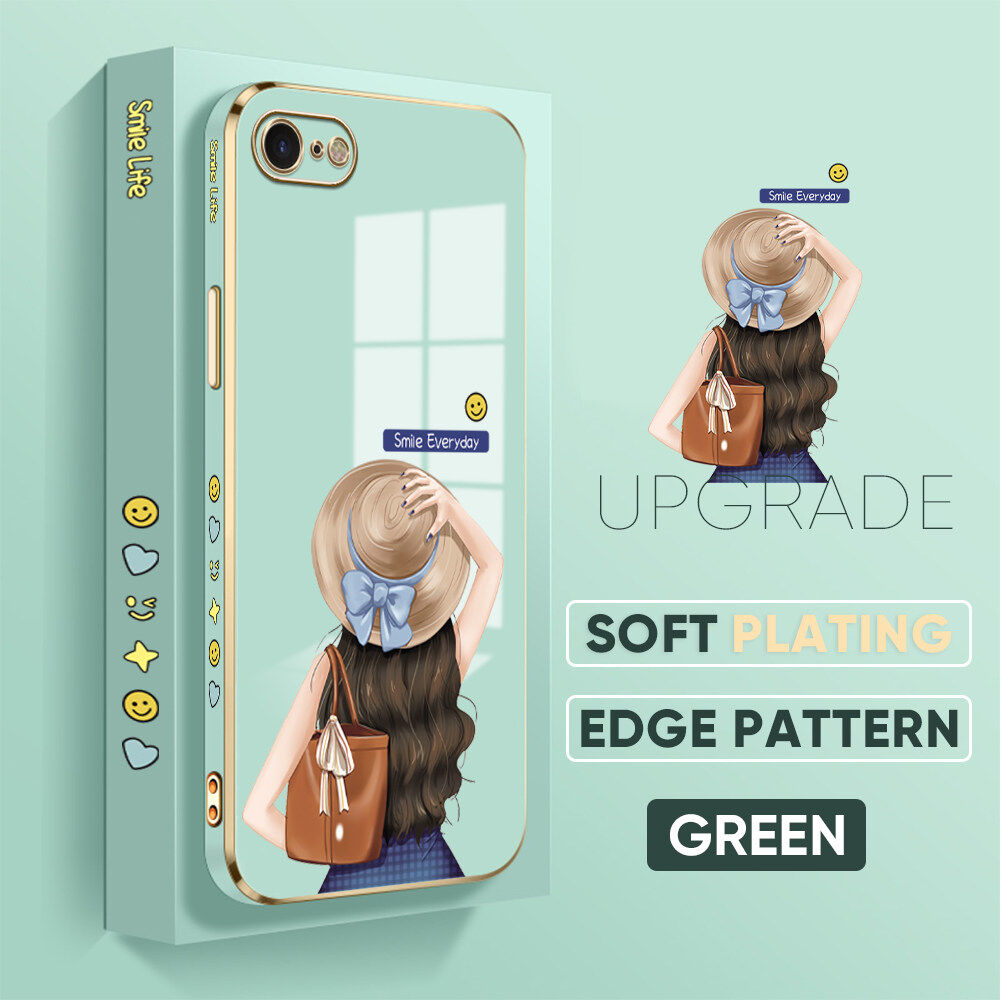 Hontinga Casing Case For Xiaomi Redmi Note 11 Pro 4G 5G Case Fashion Cute Lovely Girl Luxury Chrome Plated Soft TPU Square Phone Case Full Cover Camera Protection Anti Gores Rubber Cases For Girls