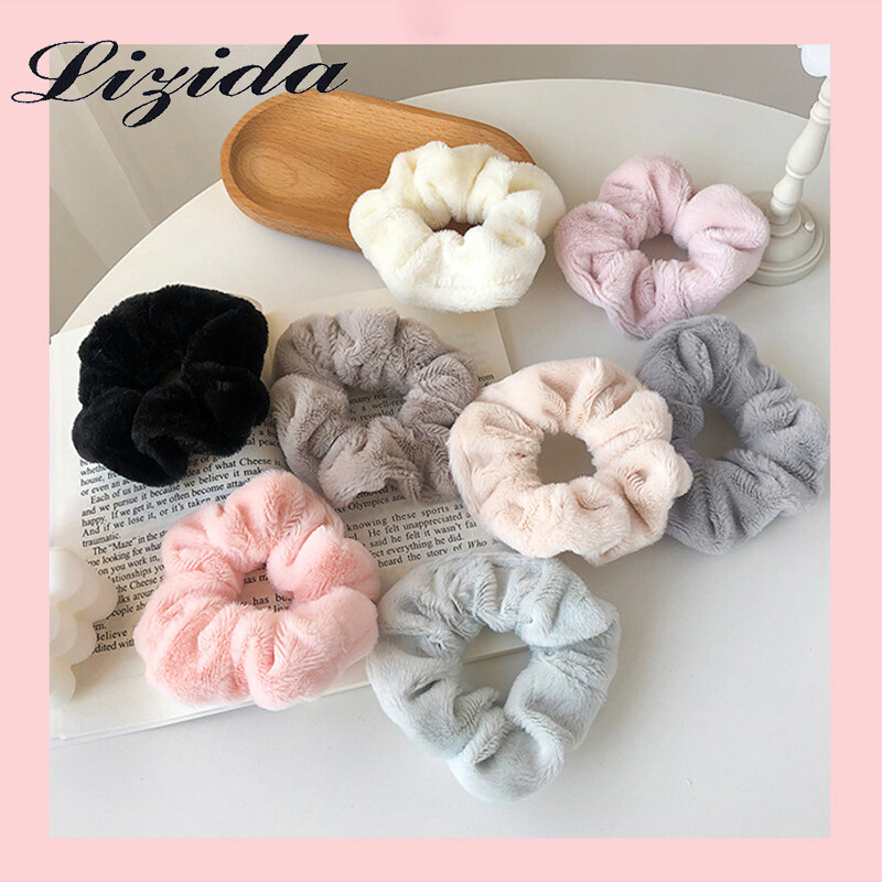 Lizida Ladies Fashion Fluffy Wool Soft Hair Band Hair Accessories Ladies Hair Band Hair Tie Ponytail Hair Clip Rope Sweet Hair Band
