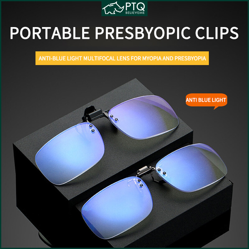 Anti-blue Light Reading Glasses For Men Flip Up Portable Clip Magnifying Glass Clip Glasses Reading Glasses For Women PTQ