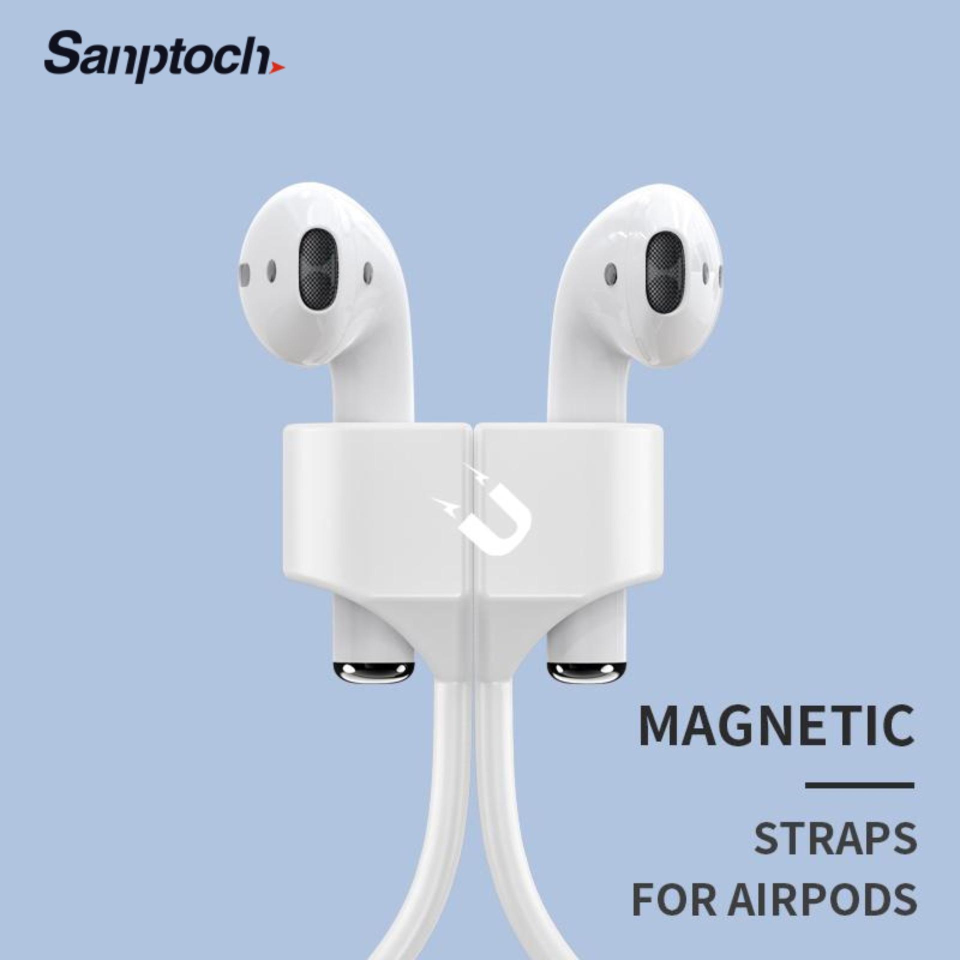 Sanptoch Magnetic Strap For Airpods 1/2 Anti Lost Straps Earphone String Rope For Bluetooth TWS Wireless Silicone Cable Holder Case