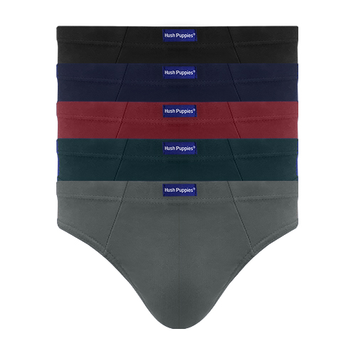 HUSH PUPPIES 5PCS MEN'S MINI BRIEFS | COTTON ELASTANE | #157746