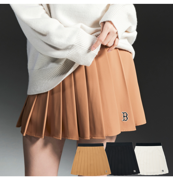 [MLB KOREA]100％ Authentic Women's Basic Pleats Skirt