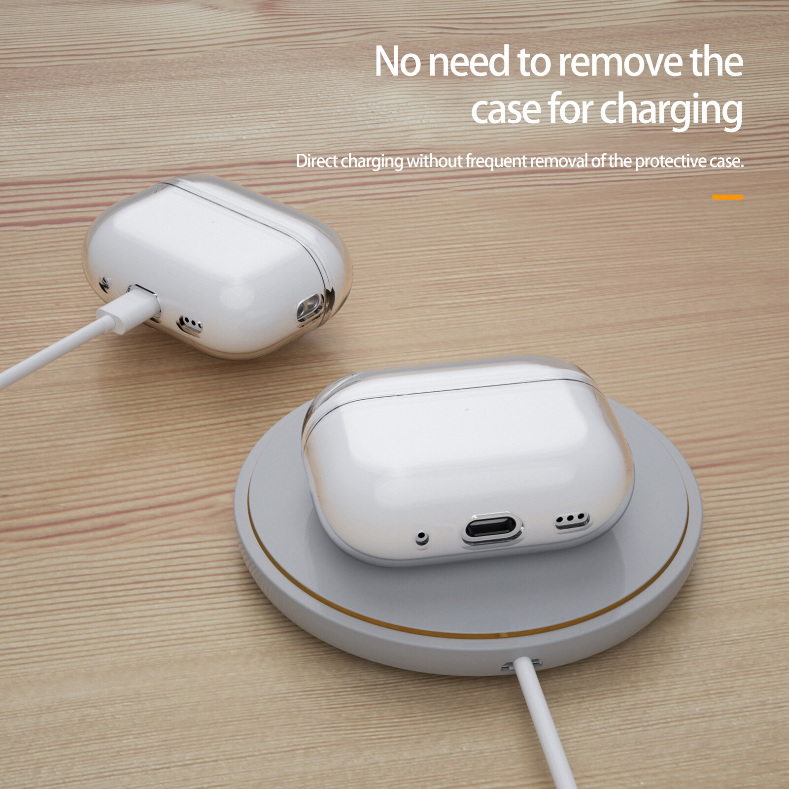 Earphone Case Transparent Shockproof Anti-fall Anti-scratch Anti-fingerprint Protective TPU Wireless Bluetooth-compatible Earbuds Cover Protector for Airpods Pro 2 Practical Earphone Case