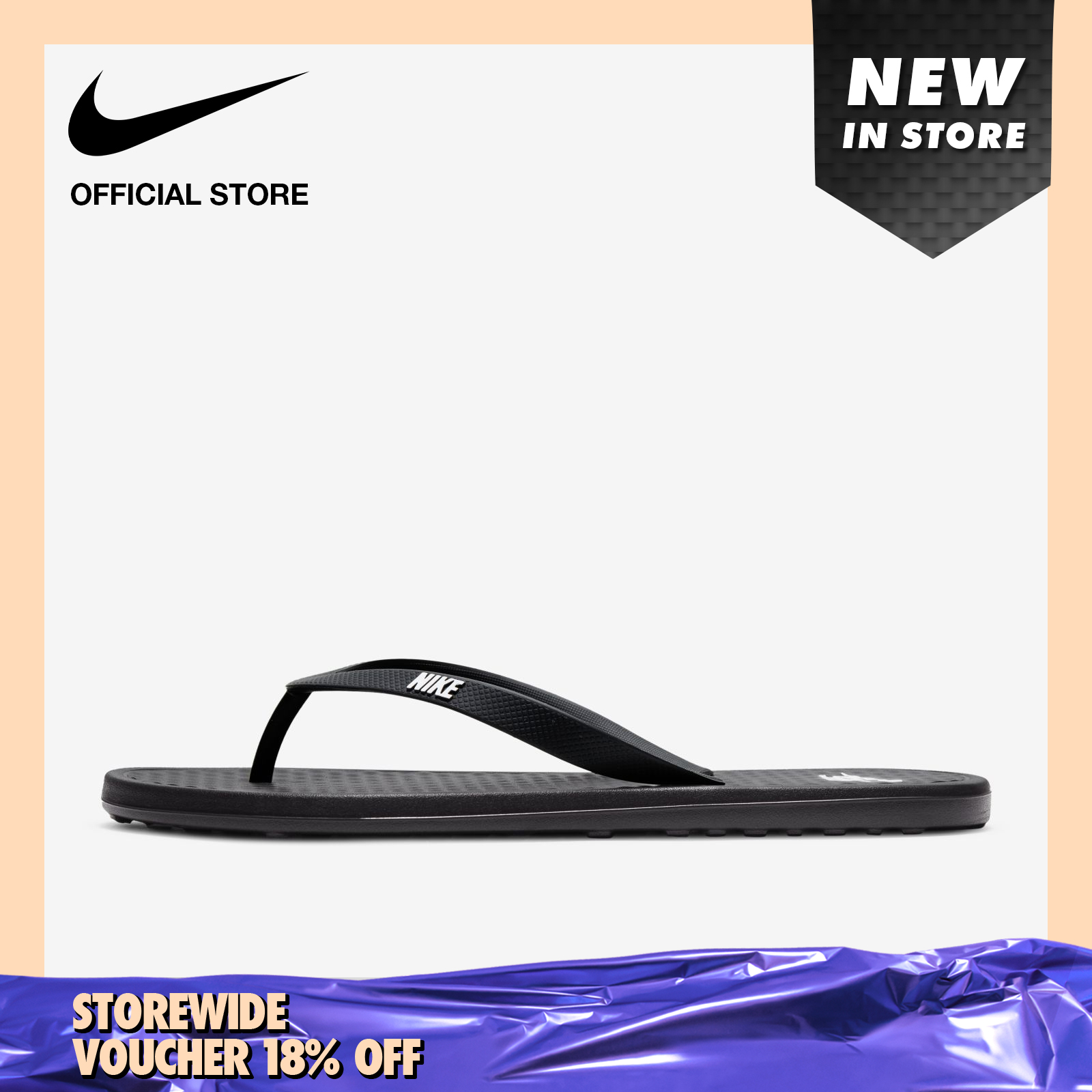 Nike Men's On Deck Flip Flop - Black