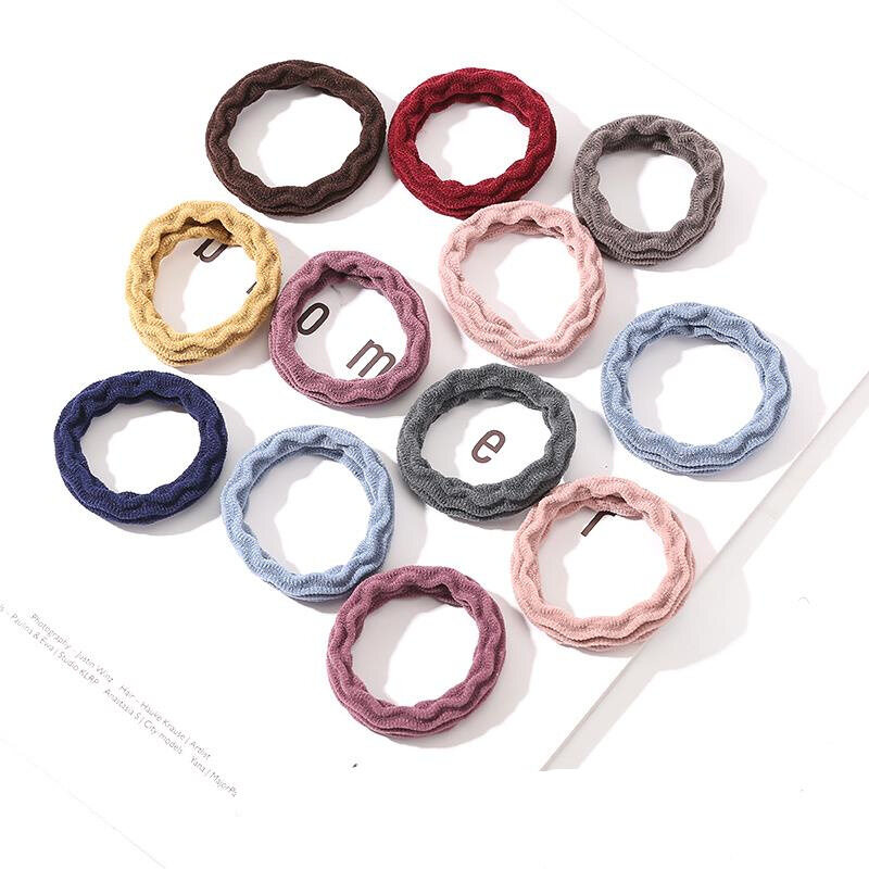 TIZHAN Korean-style Thickened High-elasticity Seamless Durable Hair Rope Elastic Hair Loop Random Color