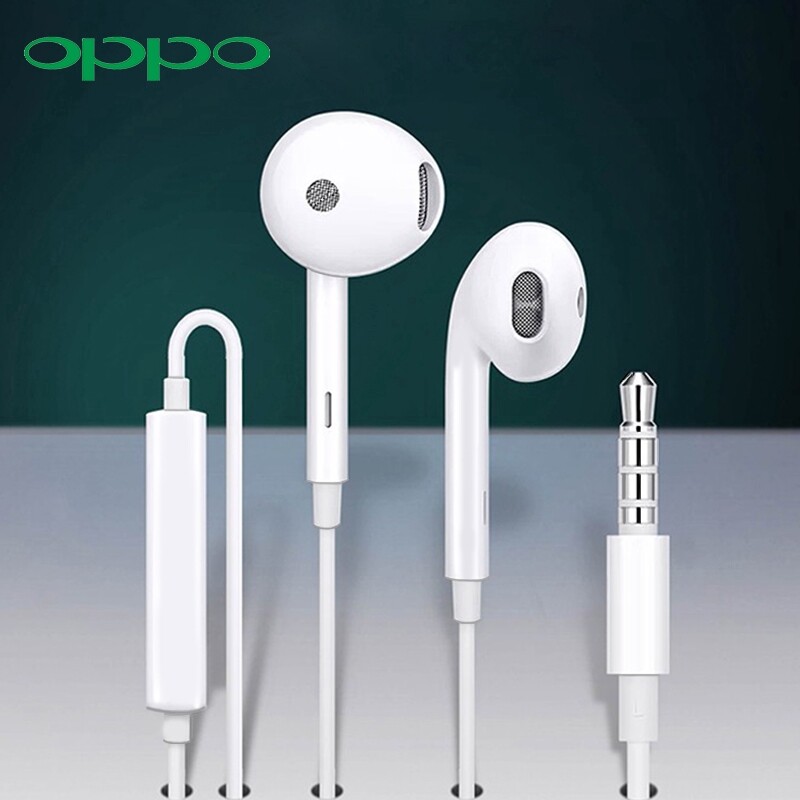 Original OPPO R11 Headsets with 3.5mm Plug Wire Controller Earphone for Xiaomi Huawei OPPO R15 OPPO Find X F7 F9 OPPO R17
