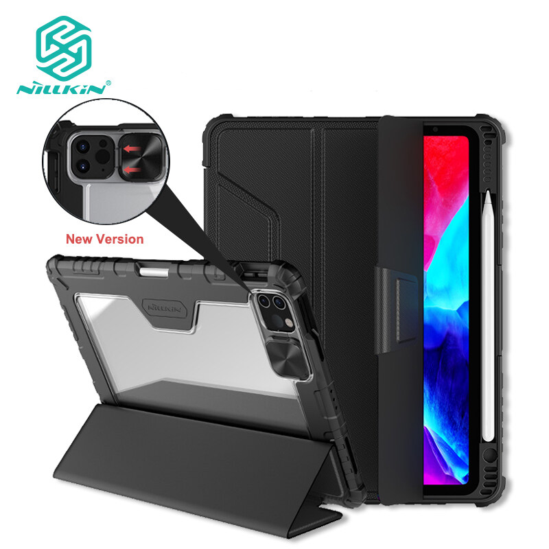 Nillkin Slide Camera Case for Xiaomi Pad 5 / Xiaomi Pad 5 Pro (11 / 12.4 inches) iPad Cases Camera Protection Shield Hard PC Back Panel + Soft TPU Border Smart Flip Cover Shockproof Tough Back Cover