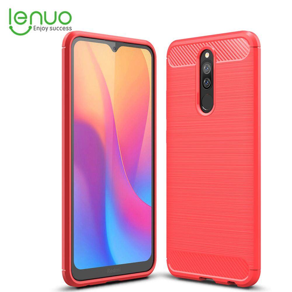 Lenuo Soft Case for Xiaomi Redmi 8 and Redmi 8A Carbon Fiber Silicone Cases Brushed Anti-knock Cell Phone TPU Back Cover Casing for xiaomi redmi 8 and redmi 8a