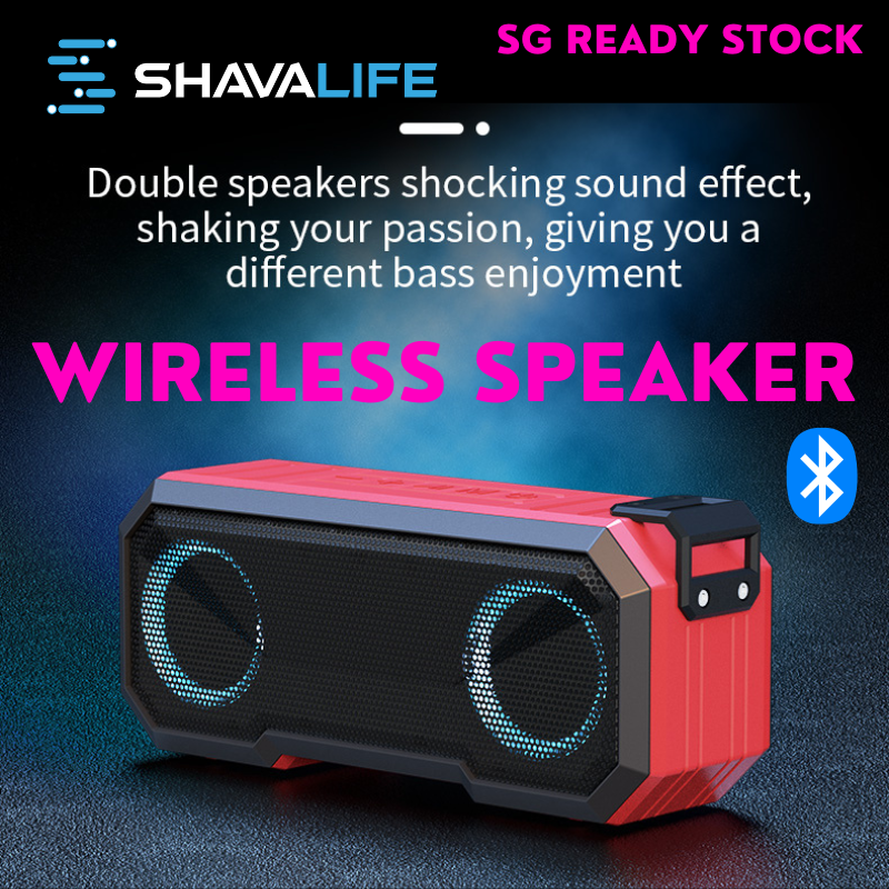 Waterproof Wireless Bluetooth Speaker with Microphone for Phone Video Calls Computer TV Laptop FM Radio Power Bank