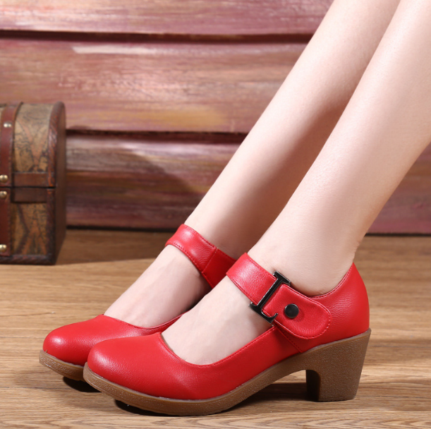 GanGdun Fashion Women Heels Dance shoes soft bottom female modern dance shoes[Ready stock and Good quality][artificial leather]