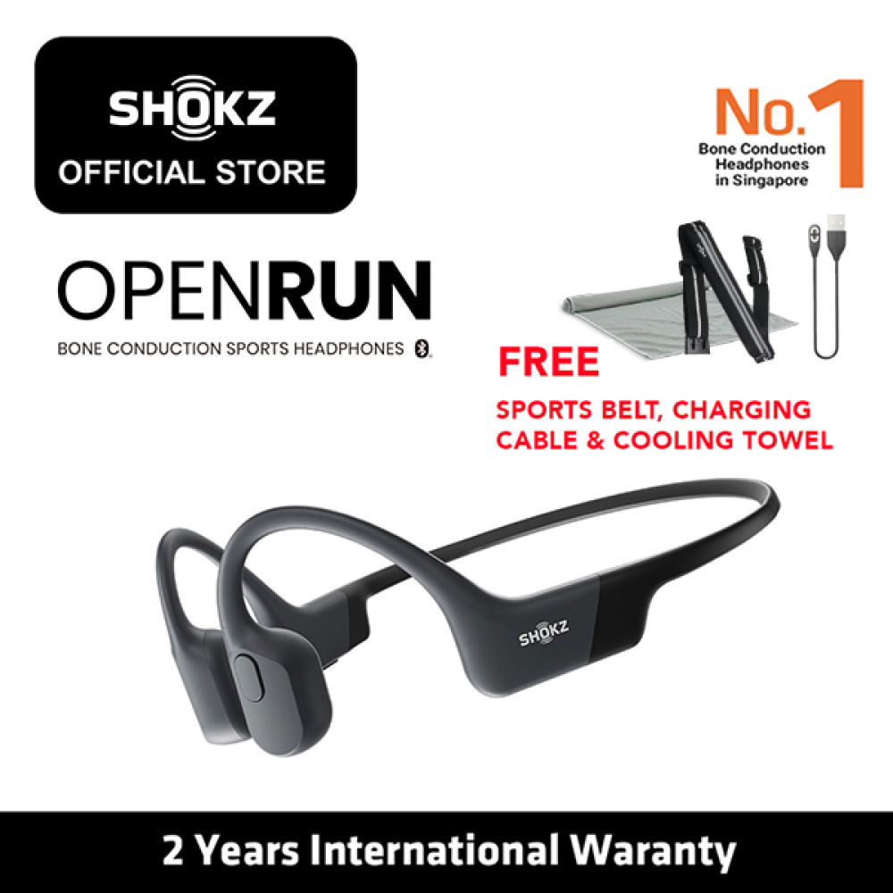 Shokz OpenRun Bone Conduction Sports Headphone - Black