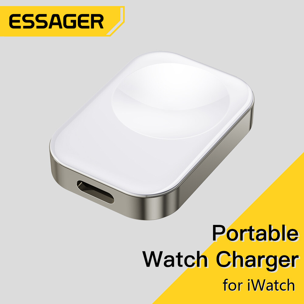 Essager Watch Wireless Charger Type-C USB-A  Lightning Easy to Carry Magnetic Positioning Suitable for iP Watch Wireless Charging