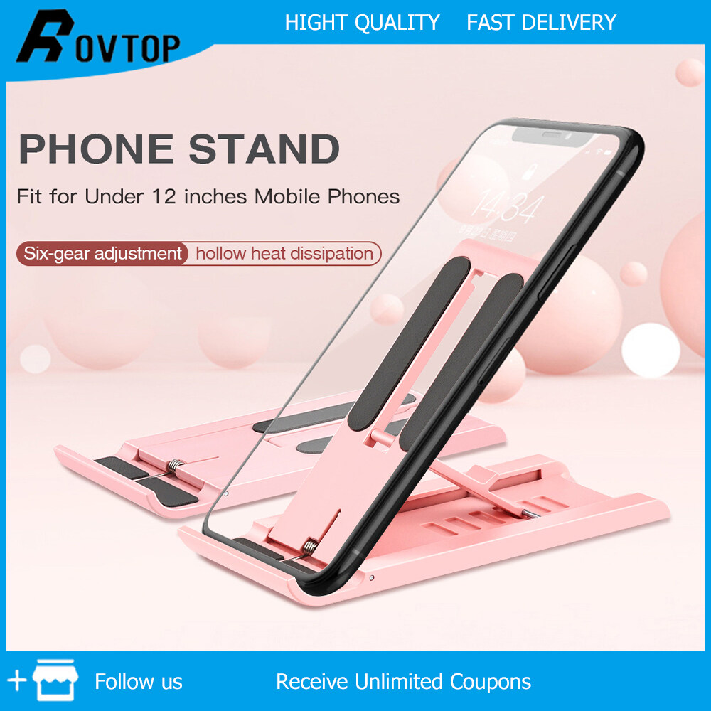Rovtop Folding Mobile Phone Holder Live Desktop Lazy Tablet Holder Multi-angle Adjustable Portable Mini Stand