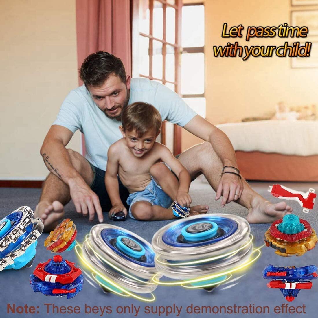 JJRC New 2022 Beyblade Burst Turbo B-195,B-193,B-191,B-188,B-173 Sparking Launcher Lr String Launcher Grip Starter Set Battle Booster Super King Turbo Blades Battling Tops