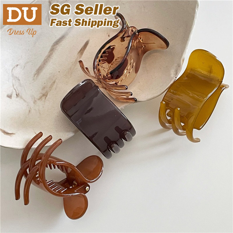 [SG?New] Medium Hair Claw Ponytail Holder, Korean Style Hair Grip Hair Clip Hairpin Hair Accessories for Women, Dress Up