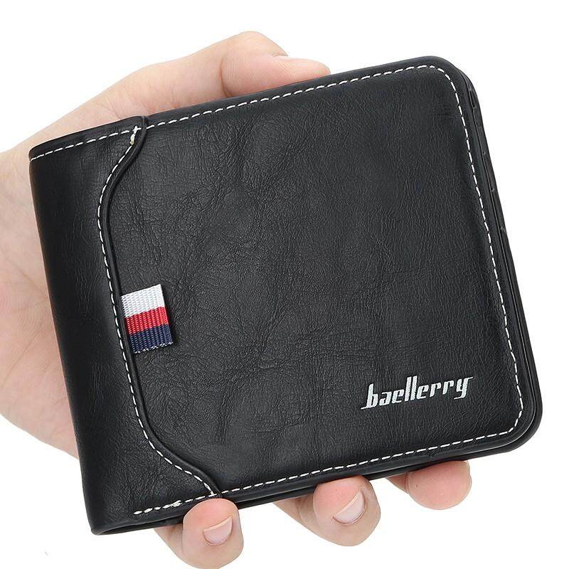 ❤️ Dream Best Baellerry Fashion Short Wallet for Men Multi-Card Three-Fold Coin Purse Cross-Section Wallets Card Package Male Handbags D1308