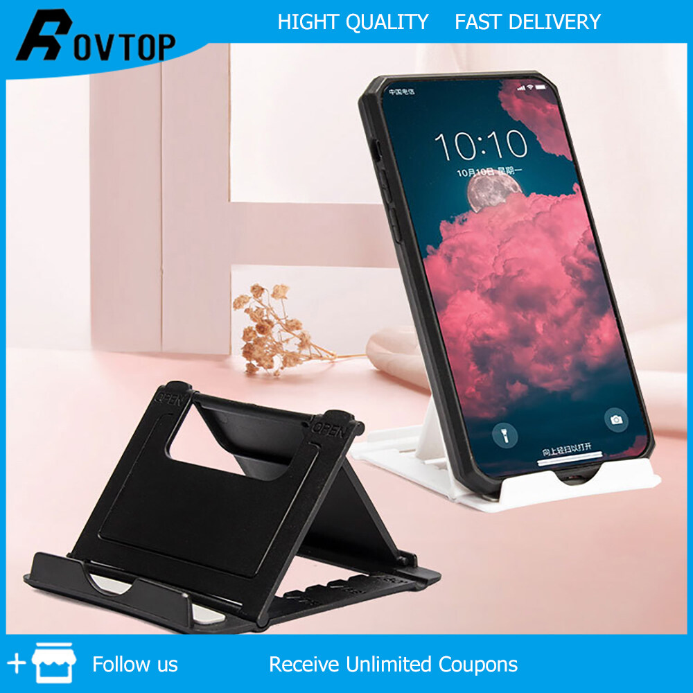 Rovtop Desktop mobile phone folding stand portable creative support stand adjustable mobile phone tablet stand