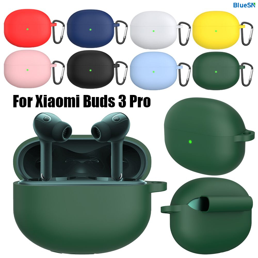 BLUESN Protector Shell Wireless Headphone Soft Silicone Case for Xiaomi Buds 3 Pro Cover Earphone Wireless Charging Box