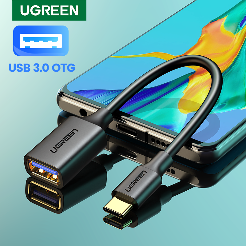 UGREEN USB C to USB Adapter Type C OTG Cable USB C Male to USB 3.0 A Female Cable Connector Compatible for MacBook Pro 2019 2018 Samsung Galaxy S22 Ultra S21 S20 Note 9 8 LG V40 V30 G6 Google Pixel 2 