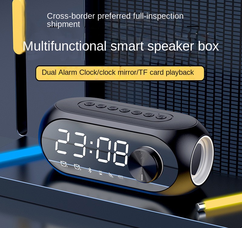 S8 wireless Bluetooth speaker subwoofer mobile phone computer general led student network red clock alarm clock Bluetooth sound 便捷式蓝牙音箱