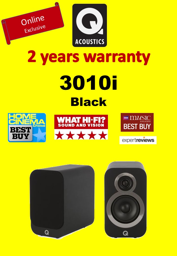 Q ACOUSTICS 3010i What HiFI 5 star Award Winning (Black)