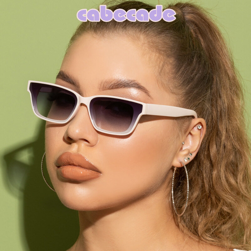 Cabecade 【high quality】2022 New Fashion Simple Square Sunglasses Men and Women Trend Street Shooting Sunglasses Japan, South Korea, Europe and America Sunglasses