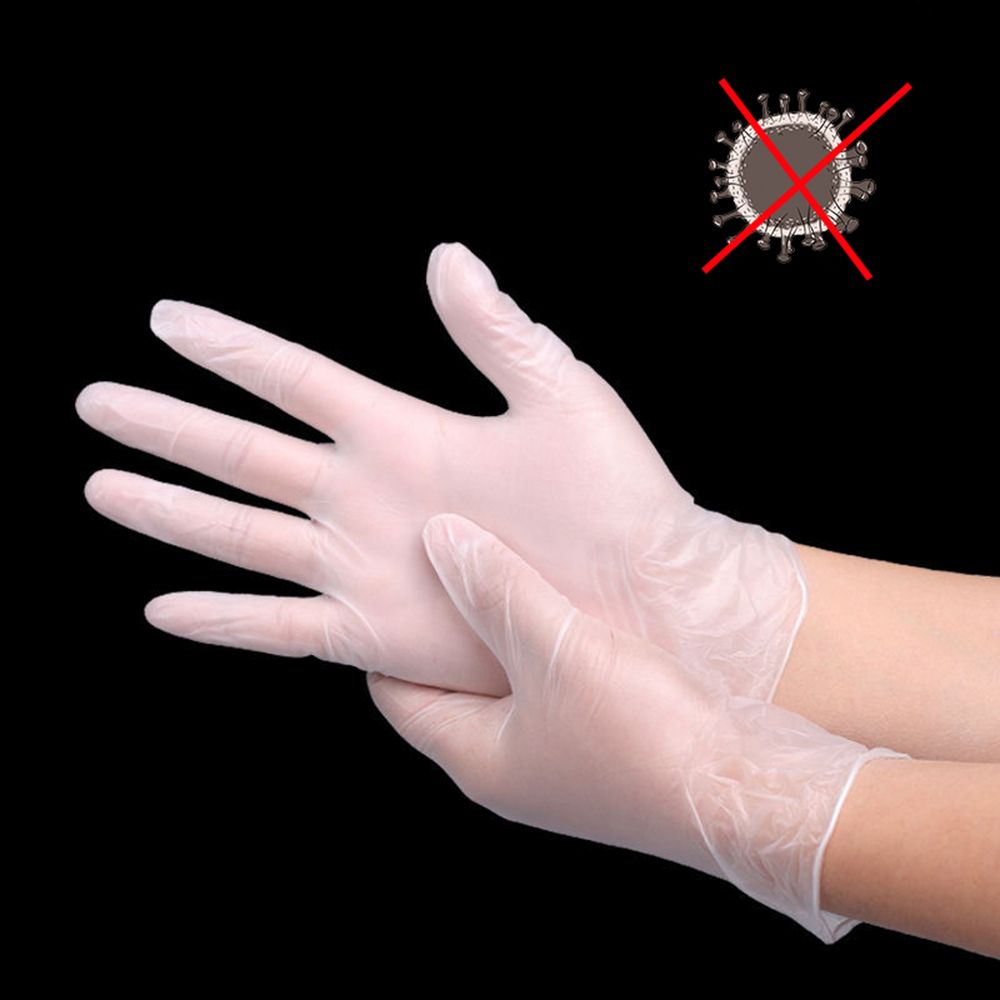 SIDSI Dishwashing/Kitchen Clear Anti-Static Non-slip Household Cleaning PVC Transparent Kitchen Gloves Disposable Gloves Food Gloves