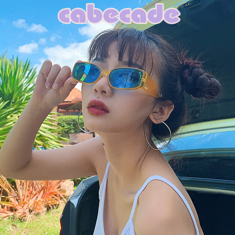 cabecade 2022 new European and American trend sunglasses retro square wide-leg hip-hop fashion catwalk Qi Wei star sunglasses