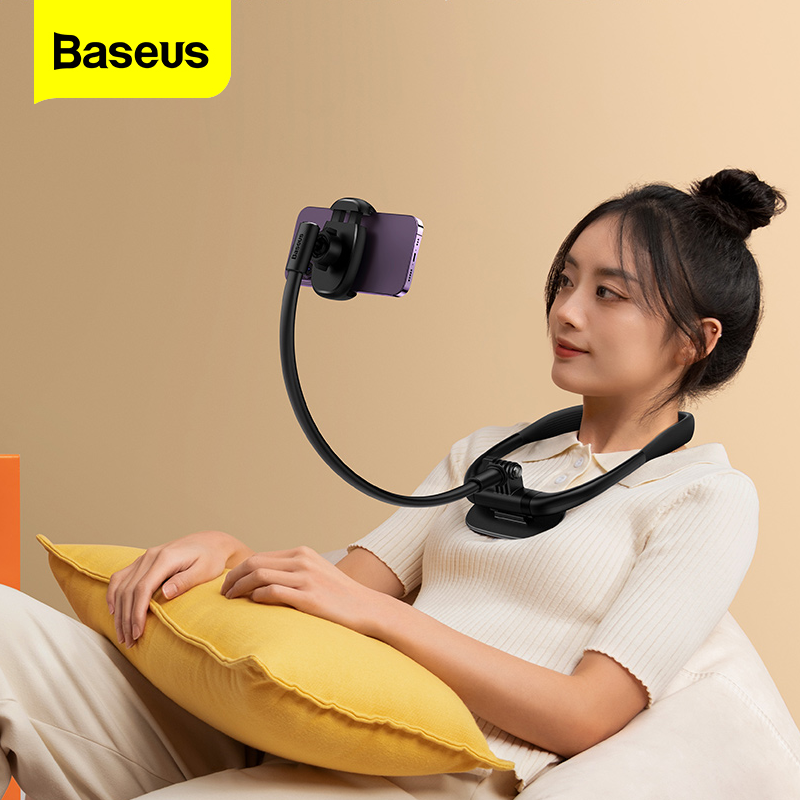 Baseus Flexible Universal Neck Phone Holder Hanging Neck Lazy Necklace Cell Phone Desk Mount Bracket for 5.4-6.7 inches Phone