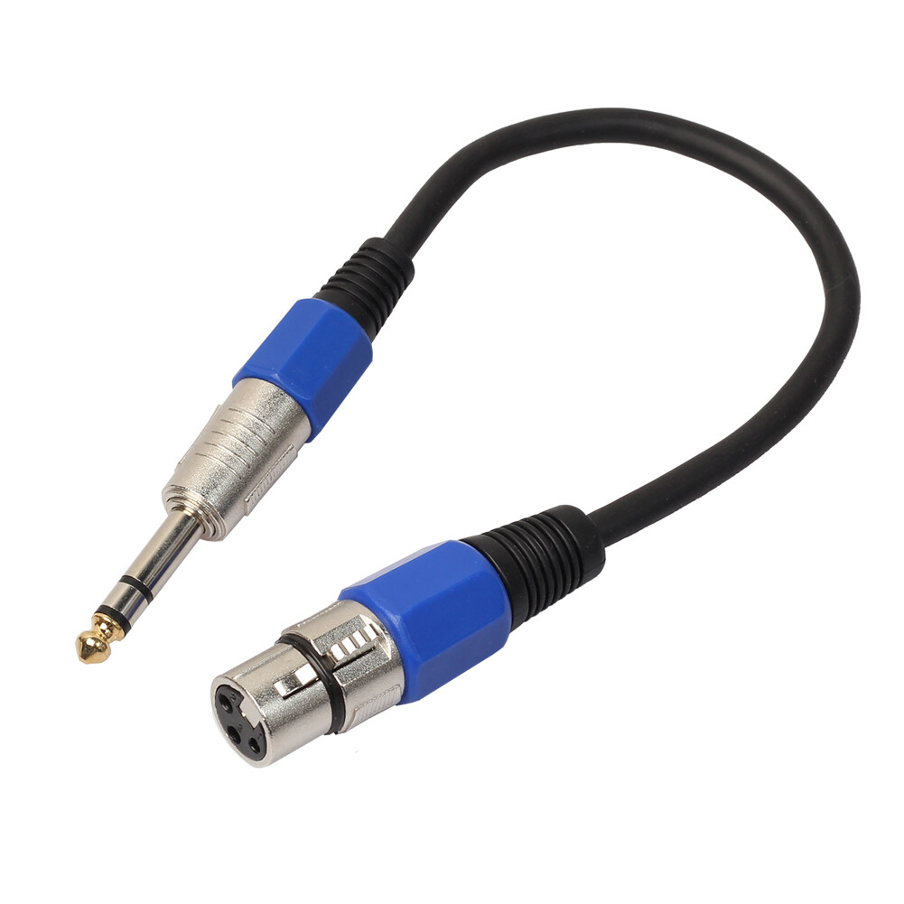 3P XLR Female Jack to 1/4&quot; 6.35mm Male Plug Stereo Microphone Adapter Cable