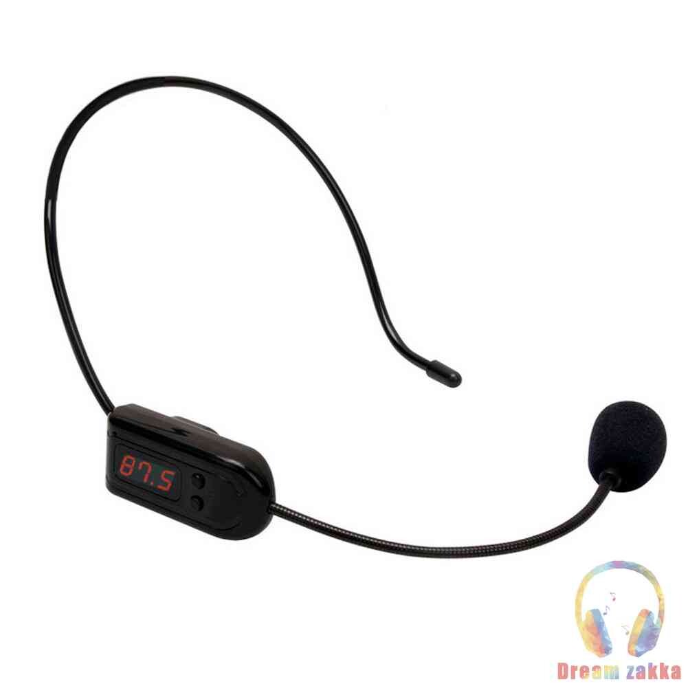 FM Wireless Microphone Headset Megaphone Radio Mic for Loudspeaker