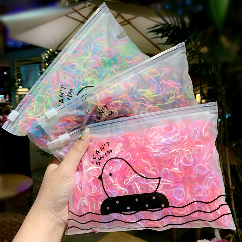 【♡Lovely girls house♡】1000pc Lot of Disposable Rubber Girls Little Colorful Ponytail Rubber Hair Band Elastic Hair Holder Fashion Hair Accessories