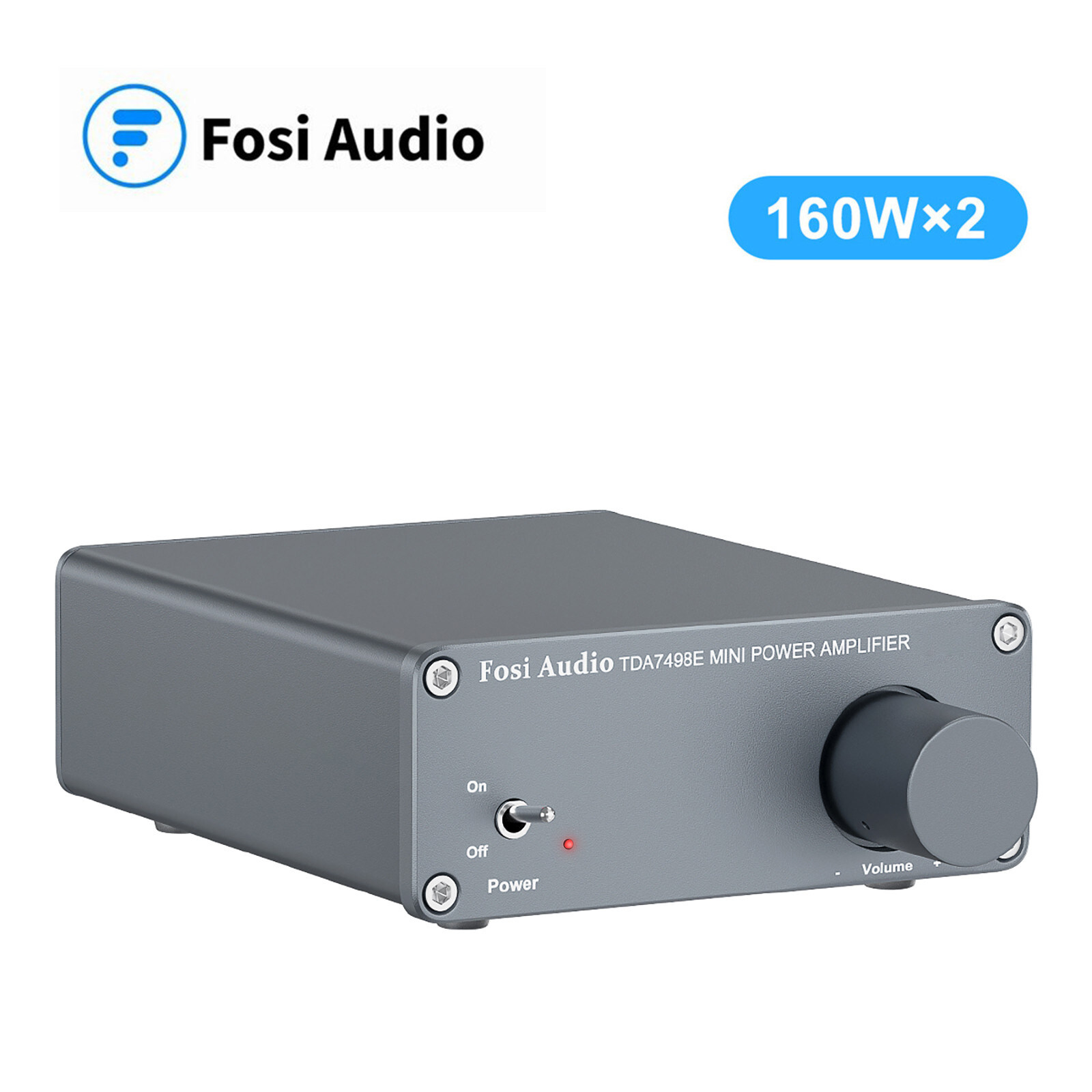 Fosi Audio TDA7498E 2 Channel Sound Power Amplifier Audio Receiver Mini HiFi Amp Home Theater Speakers 160W x 2 amplificador With 24V Power Supply
