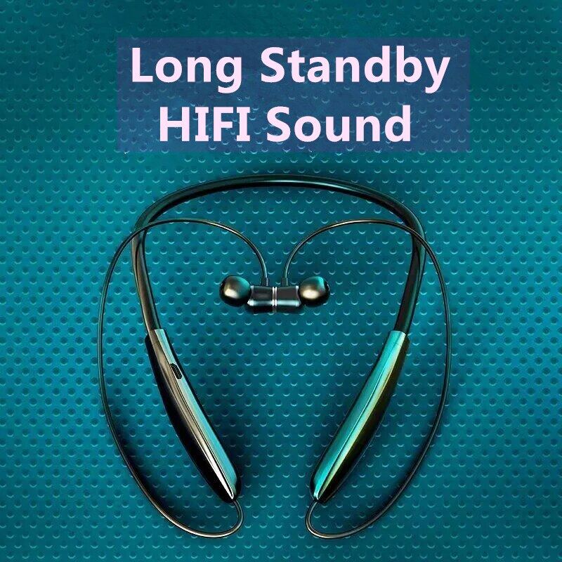 Wireless Headphones Bluetooth Headphones With Mic Stereo Noise Reduction Music Headset Neckband Earphones Magnetic Bass In Ear